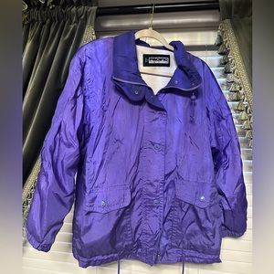 Authentic Vintage 1980s Purple Windbreaker Jacket